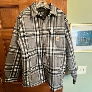 XL Carhartt Fleece Lined Shirt Jacket Flannel